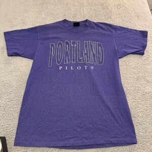 Portland Pilots Purple Vintage Striped Single Stitch T Shirt Men’s Large Oregon‎